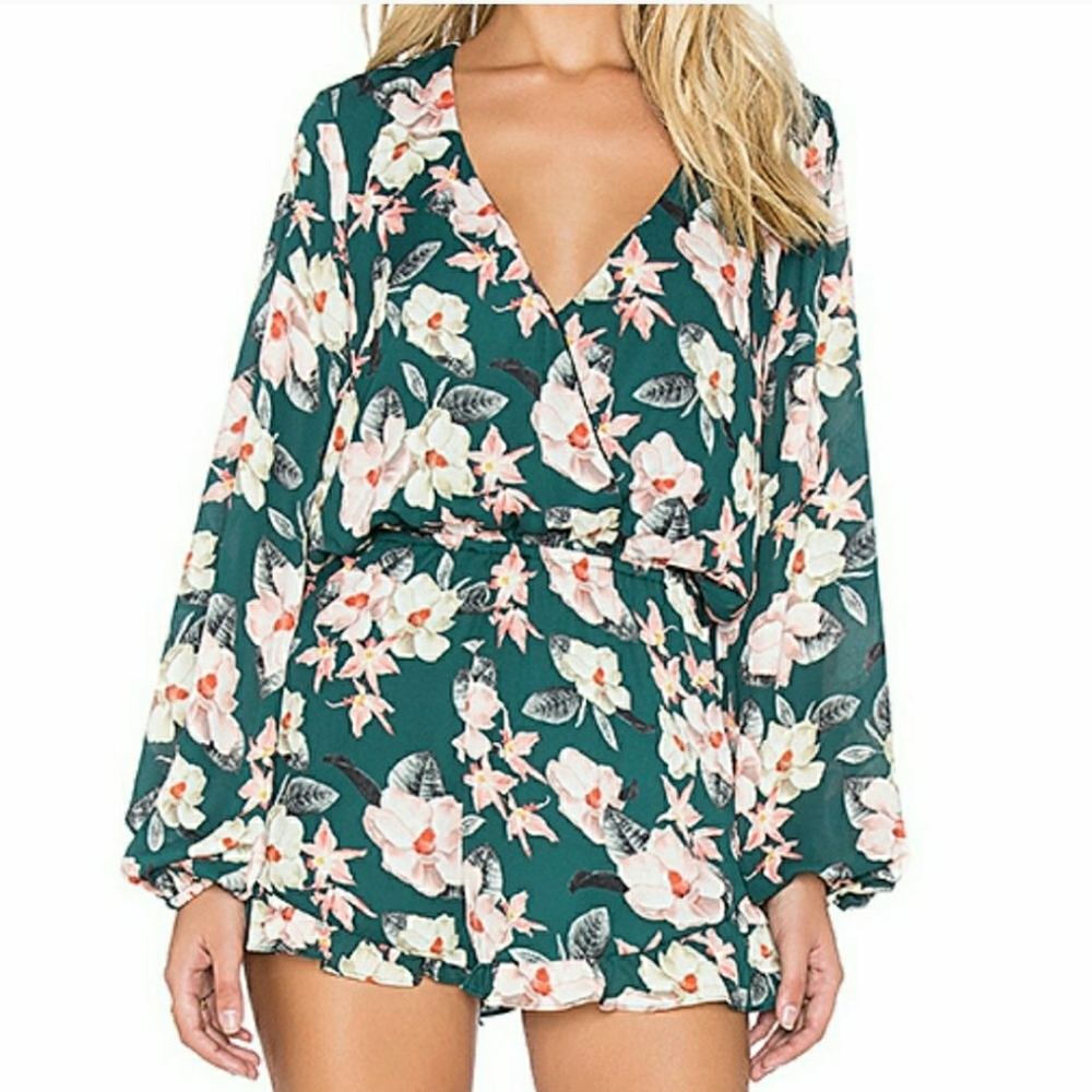 Revolve Show me your mumu green romper